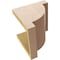 Ekena Millwork 8"W x 8"D x 8"H Wide Alpine Rough Cedar Woodgrain TimberThane Corbel, Primed Tan CORUR08X08X08ALPRCPR - alternate 4